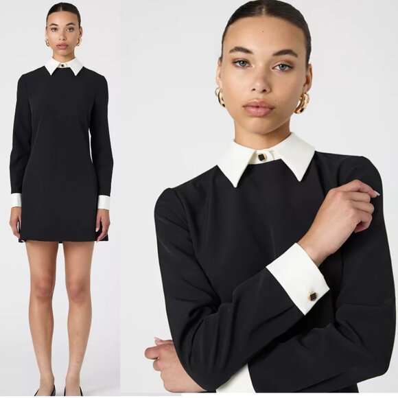 French Connection Echo Collared Neck Long Sleeve Dress - Picture 1 of 14